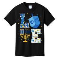 LOVE Cute Hanukkah Decorations Dreidel Menorah Chanukah     Kids T-Shirt