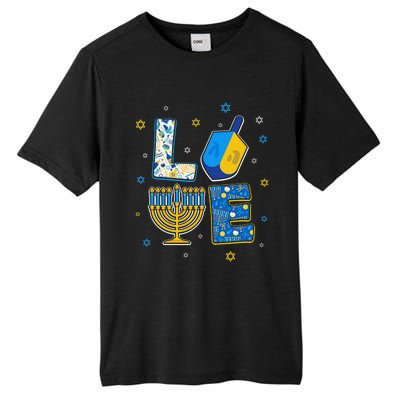 Love Cute Hanukkah Decorations Dreidel Menorah Chanukah  Tall Fusion ChromaSoft Performance T-Shirt