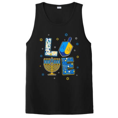 Love Cute Hanukkah Decorations Dreidel Menorah Chanukah  PosiCharge Competitor Tank