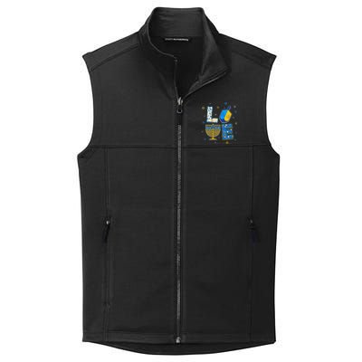 Love Cute Hanukkah Decorations Dreidel Menorah Chanukah  Collective Smooth Fleece Vest