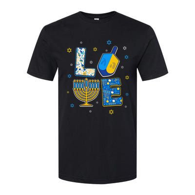 Love Cute Hanukkah Decorations Dreidel Menorah Chanukah  Softstyle CVC T-Shirt