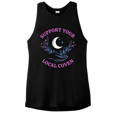 Local Coven Halloween Witch Supporter Ladies PosiCharge Tri-Blend Wicking Tank