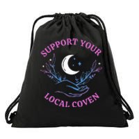 Local Coven Halloween Witch Supporter Drawstring Bag