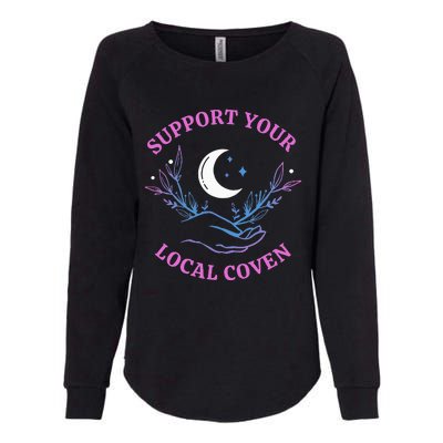 Local Coven Halloween Witch Supporter Womens California Wash Sweatshirt