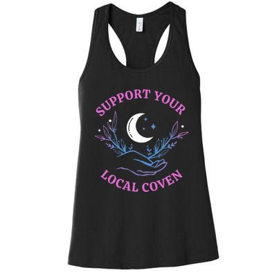 Local Coven Halloween Witch Supporter Women's Racerback Tank