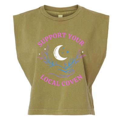 Local Coven Halloween Witch Supporter Garment-Dyed Women's Muscle Tee