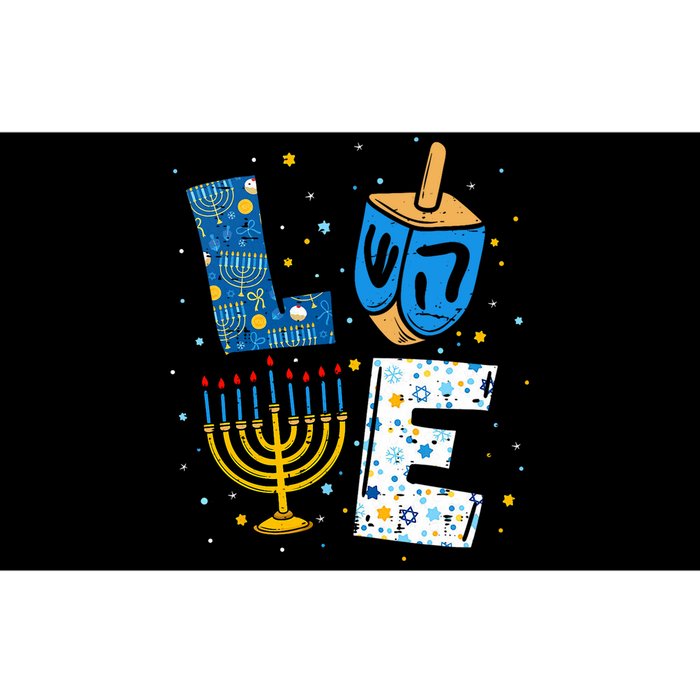 Love Cute Hanukkah Decorations Dreidel Menorah Chanukah Bumper Sticker