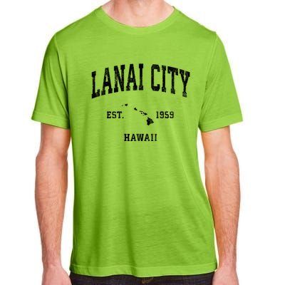 Lanai City Hawaii Hi Vintage Athletic Sports Adult ChromaSoft Performance T-Shirt