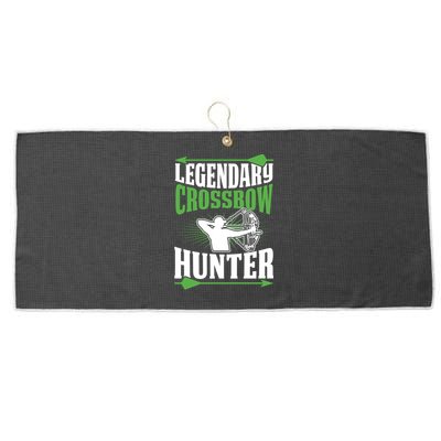 Legendary Crossbow Hunter Funny Best Hunting Dad Cool Gift Large Microfiber Waffle Golf Towel