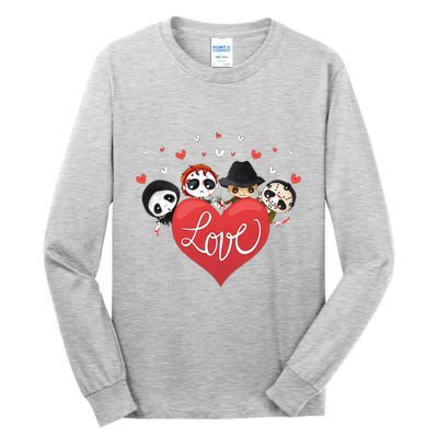 Love Candy Heart Cute Killer Horror Movie Anti Valentine Day Tall Long Sleeve T-Shirt