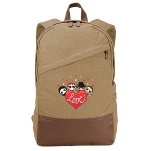 Love Candy Heart Cute Killer Horror Movie Anti Valentine Day Cotton Canvas Backpack