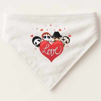 Love Candy Heart Cute Killer Horror Movie Anti Valentine Day USA-Made Doggie Bandana