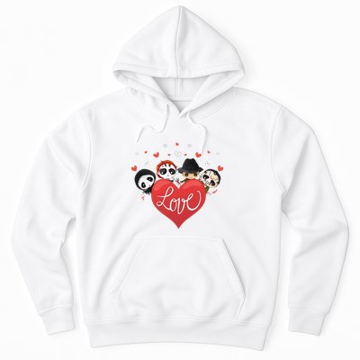 Love Candy Heart Cute Killer Horror Movie Anti Valentine Day Hoodie