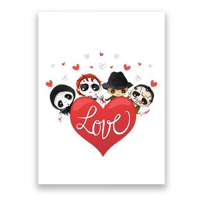 Love Candy Heart Cute Killer Horror Movie Anti Valentine Day Poster