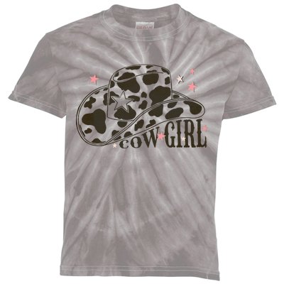 Leopard Cow Hat Howdy Rodeo Horse Texas Kids Tie-Dye T-Shirt