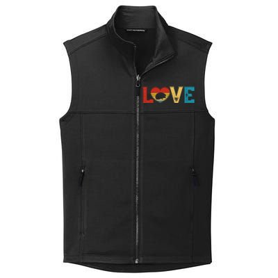 Love Cute Hedgehog Lover Animals Heart Valentine's Day Funny Gift Collective Smooth Fleece Vest