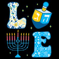 Love Cute Hanukkah Dreidel Menorah Chanukah Jewish Holiday Baby Bodysuit