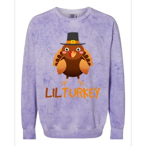 Lilturkey Cute Happy Thanksgiving Colorblast Crewneck Sweatshirt