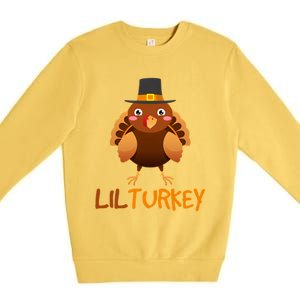 Lilturkey Cute Happy Thanksgiving Premium Crewneck Sweatshirt