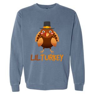 Lilturkey Cute Happy Thanksgiving Garment-Dyed Sweatshirt