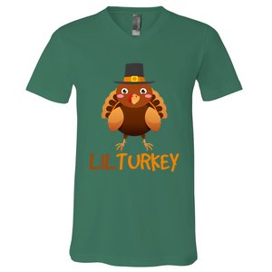 Lilturkey Cute Happy Thanksgiving V-Neck T-Shirt