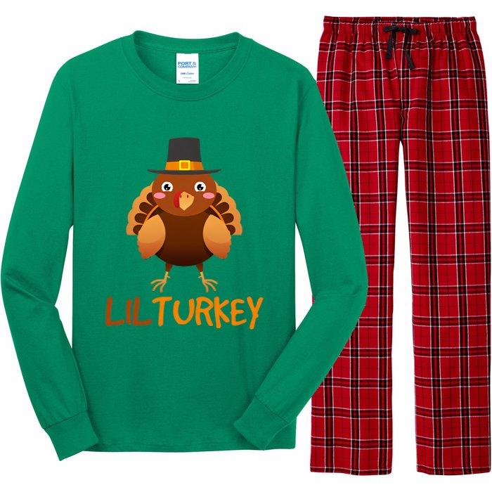 Lilturkey Cute Happy Thanksgiving Long Sleeve Pajama Set