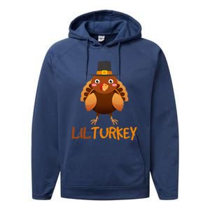 Lilturkey Cute Happy Thanksgiving Performance Fleece Hoodie