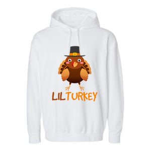 Lilturkey Cute Happy Thanksgiving Garment-Dyed Fleece Hoodie