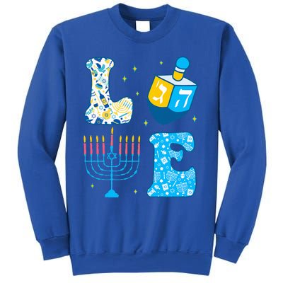 Love Cute Hanukkah Dreidel Menorah Chanukah Jewish Holiday Sweatshirt