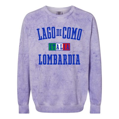 Lake Como Italy Lombardy Colorblast Crewneck Sweatshirt