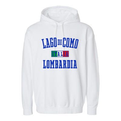 Lake Como Italy Lombardy Garment-Dyed Fleece Hoodie