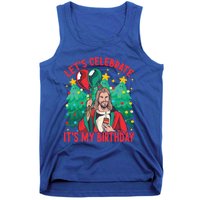 LetS Celebrate ItS My Birthday Funny Christmas Jesus Funny Gift Tank Top