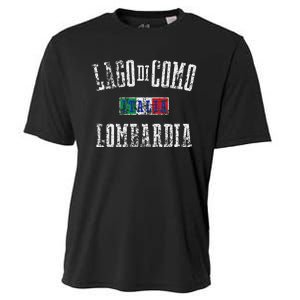 Lake Como Italy Lombardy Distressed Print Cooling Performance Crew T-Shirt