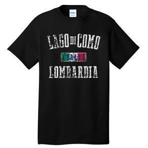 Lake Como Italy Lombardy Distressed Print Tall T-Shirt