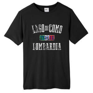 Lake Como Italy Lombardy Distressed Print Tall Fusion ChromaSoft Performance T-Shirt