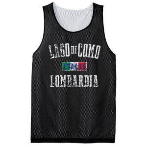 Lake Como Italy Lombardy Distressed Print Mesh Reversible Basketball Jersey Tank