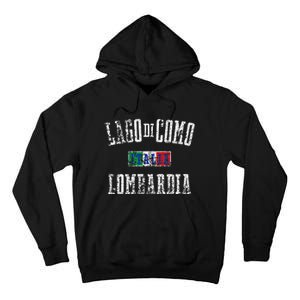 Lake Como Italy Lombardy Distressed Print Tall Hoodie