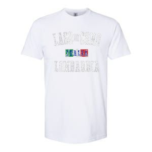 Lake Como Italy Lombardy Distressed Print Softstyle CVC T-Shirt