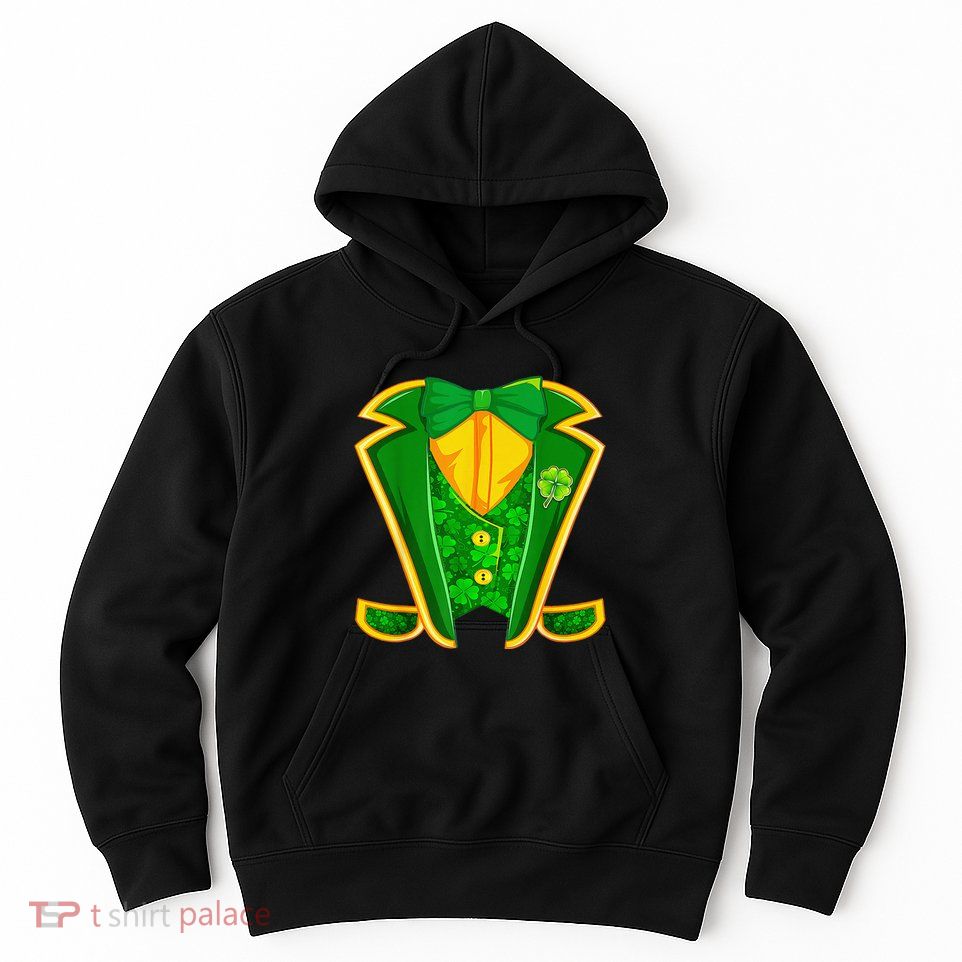 Leprechaun Costume Irish Tuxedo Funny St Patricks Day Hoodie