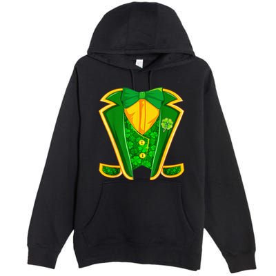 Leprechaun Costume Irish Tuxedo Funny St Patricks Day Premium Pullover Hoodie