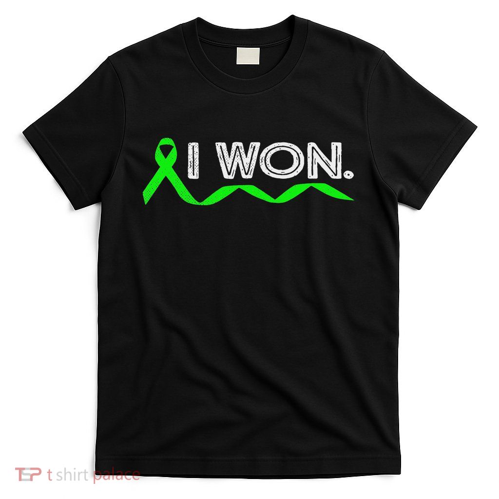Lymphoma Cancer I Won Lime Green Ribbon Awareness Warrior T-Shirt