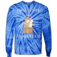 Love Cats In The Box Cool Gift Love Is Not Cancelled Cool Gift Tie-Dye Long Sleeve Shirt