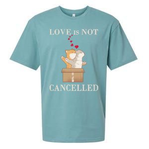 Love Cats In The Box Cool Gift Love Is Not Cancelled Cool Gift Sueded Cloud Jersey T-Shirt