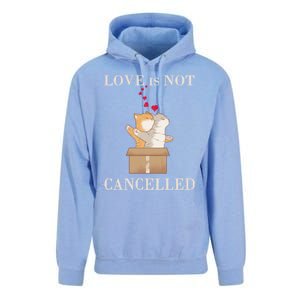 Love Cats In The Box Cool Gift Love Is Not Cancelled Cool Gift Unisex Surf Hoodie