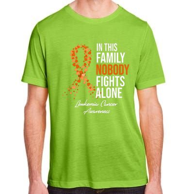 Leukemia Cancer In This Family Nobody Fights Alone Adult ChromaSoft Performance T-Shirt