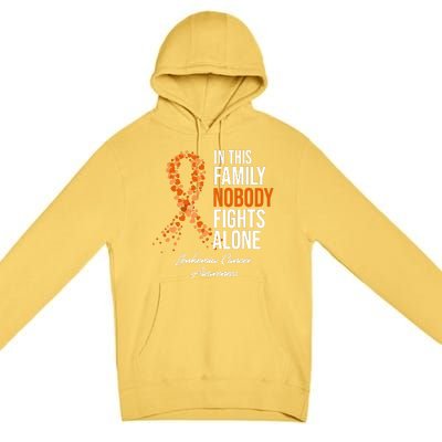 Leukemia Cancer In This Family Nobody Fights Alone Premium Pullover Hoodie