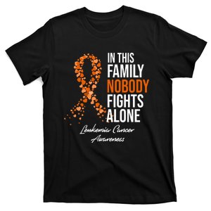 Leukemia Cancer In This Family Nobody Fights Alone T-Shirt