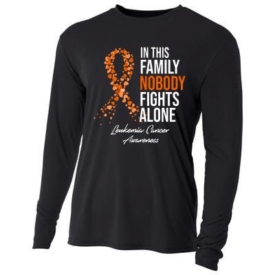 Leukemia Cancer In This Family Nobody Fights Alone Cooling Performance Long Sleeve Crew