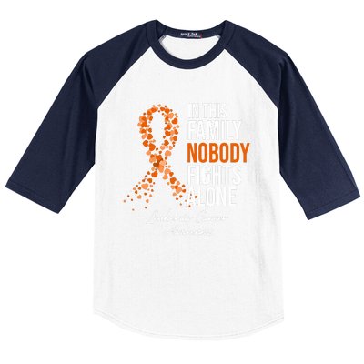 Leukemia Cancer In This Family Nobody Fights Alone Baseball Sleeve Shirt