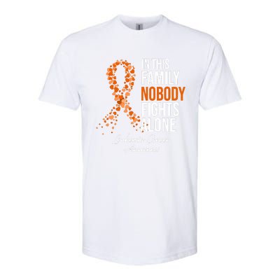 Leukemia Cancer In This Family Nobody Fights Alone Softstyle CVC T-Shirt